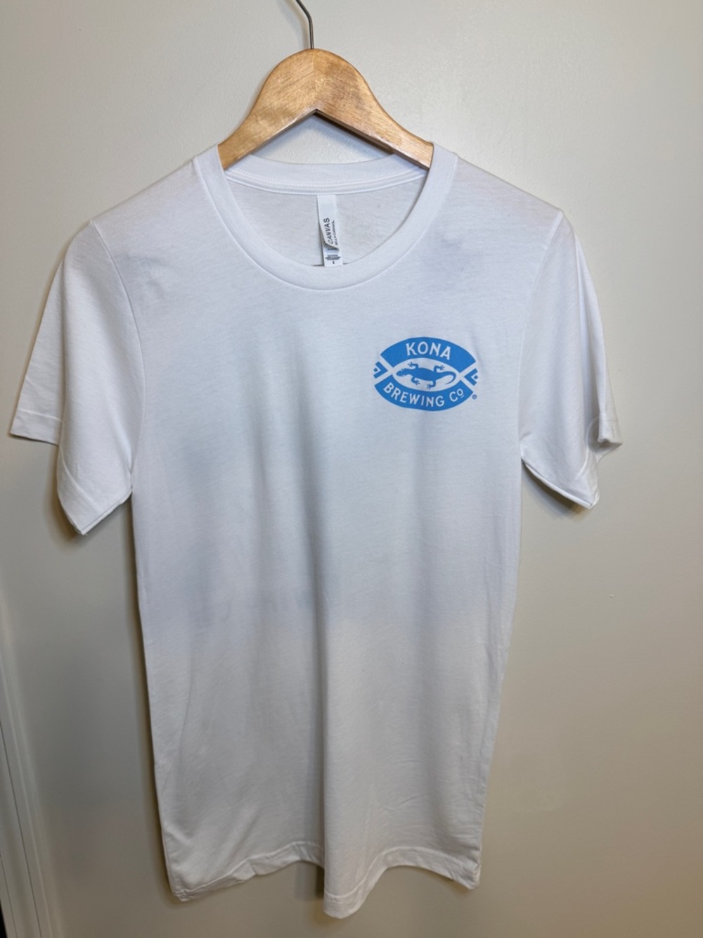 Bella Canvas White Tee with Blue Logo